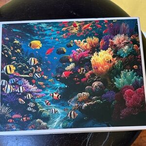 Underwater Coral Reef Aquarium Poster - Multicolor